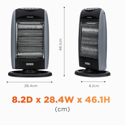 Status Halogen Heater | Indoor Electric Heater | 1200W Infrared Heater | HH-1200W1PKB - 2