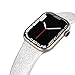 EDIMENS Sport Band Compatible with Apple Watch Bands 41mm 38mm 40mm, Shiny Bling Glitter Silicone Soft Thin Small Replacement Band Compatible for iWatch Series 8 7 6 5 4 3 2 1 SE Sport Edition Women