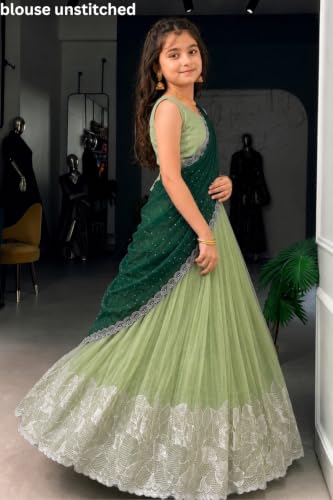 Image of Kids Lehenga Choli with Elephant Embroidery
