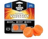 KontrolFreek FPSフリーク Vortex PlayStation 4 (PS4) and PlayStation 5 (PS5) | Performance Thumbsticks | （4つの爪つき）| ハイライズ凸タイプ1個、ミッドライズ凹タイプ1個 | オレンジ [並行輸入品]