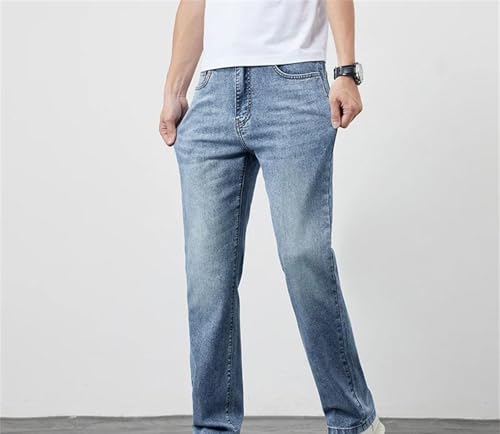 Mens Jeans Baggy Wide-Leg Summer Straight Cut Loose Vintage Denim Pants Streetwear Fashion2