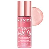 Nuxe Huile Prodigieuse Shimmering Florale Roll-On - Aceite seco brillante para rostro y cuerpo, brillo de oro rosa, 7 aceites botánicos, aceite hidratante multiusos iluminador