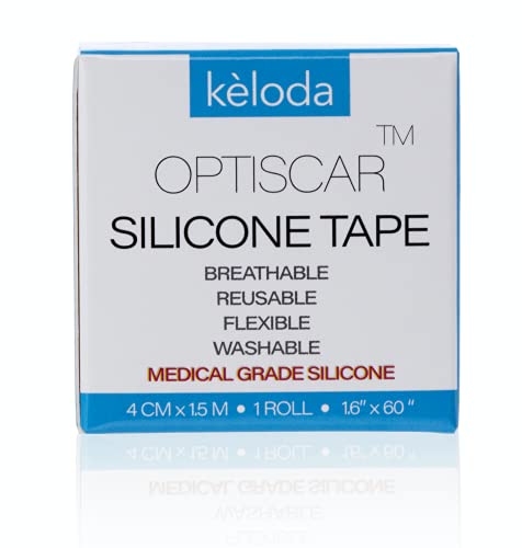 Scar Removal Silicone Tape I Treatment of New & Old Surgical Scars, Skin Keloids I Tummy Tuck, Lipo, C-section Surgery I Latex free sheets, patches or strips I Medical Grade I 60 in Roll I Keloda