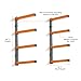 Bora Portamate 4-Level Lumber Rack - Wood Storage Rack and Garage Wall Storage Rack for Indoor/Outdoor Use - Material Rack Wall Mount Storage System and Lumber Storage Rack - PBR-0410, Orange/Gray