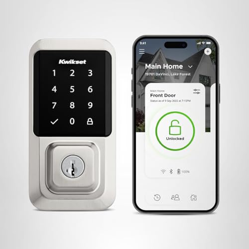Kwikset Halo Wi-Fi Smart Lock, Keyless Entry Door Deadbolt, Geofence Auto-Unlock, Grade AAA Certified, No Hub Required Easy Install, Satin Nickel Lifetime Finish Warranty, Touchscreen thumbnail 12