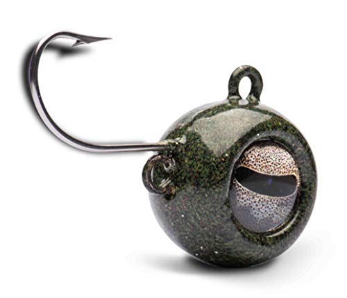 LOLLIPOP LURES ZOKA Ball Jig Solid y Sistema de Cebo Live Bait ZOKA Camuflaje 200G-GREEN Moss Cover