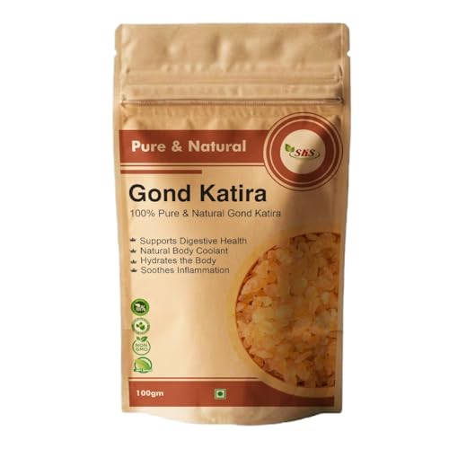 Image of SKS Biotech Gond Katira Pure (Edible Gum) - 100 grams | Tragacanth Gum | High Cooling Properties Herbal Food | Super Food |