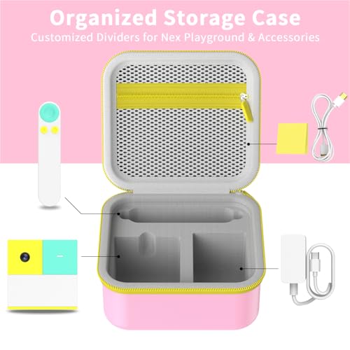 Carrying Case Compatible with Nex Playground Active Play System, Video Game Console Storage Holder Bag with Custom Slots for Device, Adapter, Remote Control and Accessories Organizer
