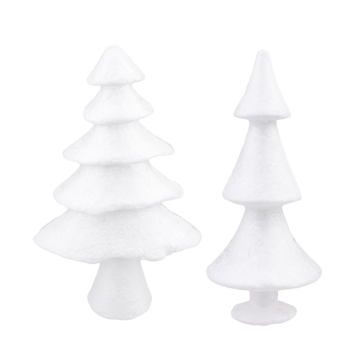 NOLITOY 2pcs White Christmas Tree, Foam Tree Cones DIY Art Projects Holiday Decoration for Xmas Tabletop Home Decor