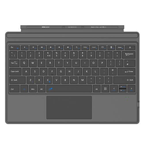 Arteck Microsoft Surface Pro Type Cover, Ultra-Slim Portable Bluetooth Wireless Keyboard with Touchpad Built-in Rechargeable Battery