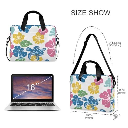 Funda para portátil Hawaiian Hibiscus Seaturtle 13-15.6 in miniatura 5