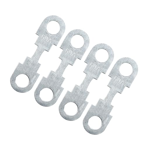 VekAuto 4 Pcs Flat Fuse Strip, 60A Universal for Car Metal Silver Tone