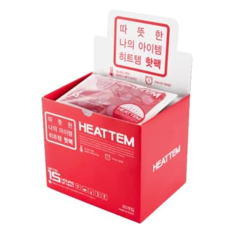 DABONG HEATTEM Self Heating 15 Hour Safe Odorless Hand Warmer for Snowy, Rainy, Cold Winter Weather | Camping, Hiking, Fishing (20 ea) – Red(M) Cover