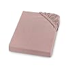 sleepling Biber Spannbetttuch | Feinbiber Spannbettlaken | Made in Germany | 100% Baumwolle | Matratzen bis 23 cm Höhe | Rundum Gummizug | Ökotex | waschbar 60 Grad | 120 x 200, rosa