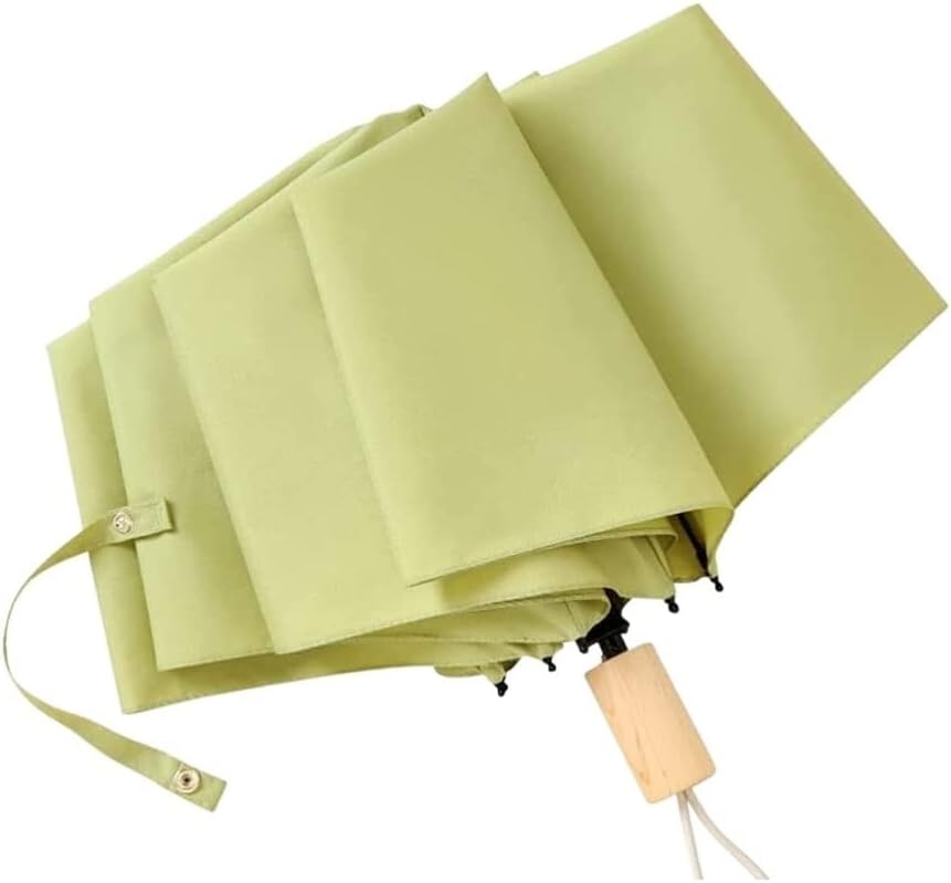 Portable Umbrella for Travel Solid Color Umbrella Simplicity Windproof Travel Umbrella Compact Folding Umbrella for Rain Durable Sun and Rain Umbrella Umbrella Outdoor(Green)