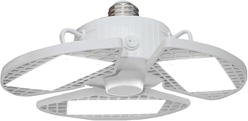 Miniatura 4 de Grip - Luz LED de garaje de 8000 lúmenes, paneles ajustables de 360 grados, enchufe de luz E26, garajes, talleres, almacenes, luz de granero, luz de