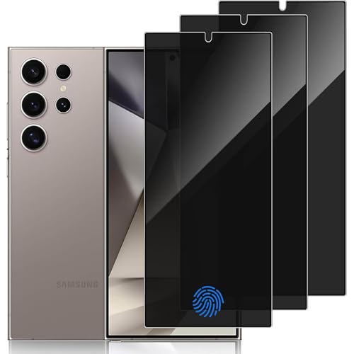 Protecteur d'écran de confidentialité Samsung S24 Ultra en verre trempé 9H Lot de 3