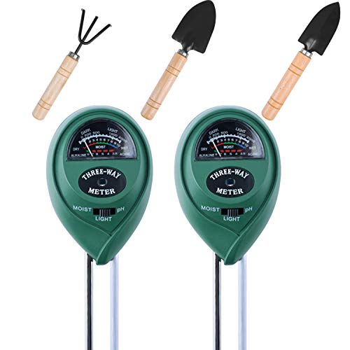 Longruner 2 Packs 3-In-1 Soil Moisture Light And Ph Acidity Tester Plant Tester Indoor Outdoor Soil Moisture Sensor Meter Plant Care Hygrometer Water Monitor For Garden Farm Lawn (No Battery Needed) #TOP1
