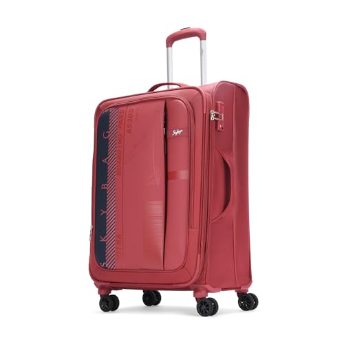 Image of Skybags Polyester Hybrid Double Spinner Suitcase Airway PRO 8W EXP STR 59+71+81 RED, Small,Large,Large, 81 Cm
