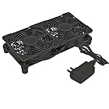 240mm 120mm x 2 5V USB Powered PC Computer Cooling Fan with AC Adapter for Router AV Cabinet Rack Server Modem TV Box DVR Amp and Entertainment Center