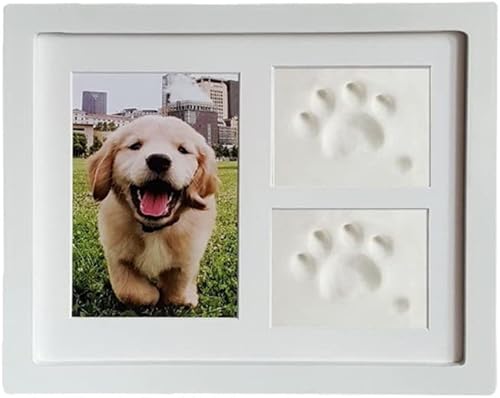 Kit de recuerdo de huellas de mascotas para perrogato, marco de fotos de madera con kit de impresión de huellas de mascotas (negro) disponible en Yaxa Costa Rica