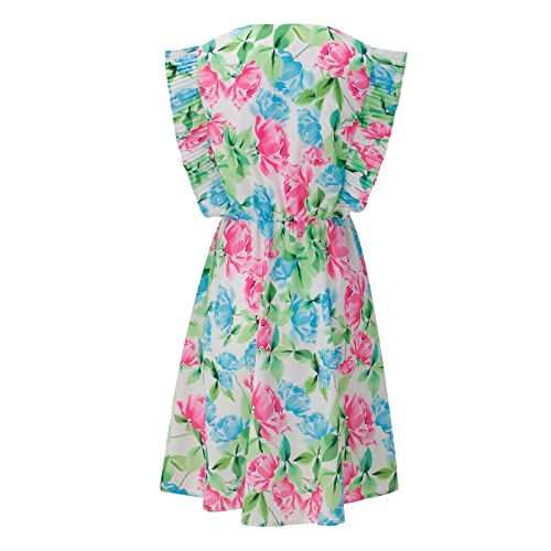Espartilho feminino elegante, fofo, sexy, com decote em V, estampa de flores, sem mangas, vestido se