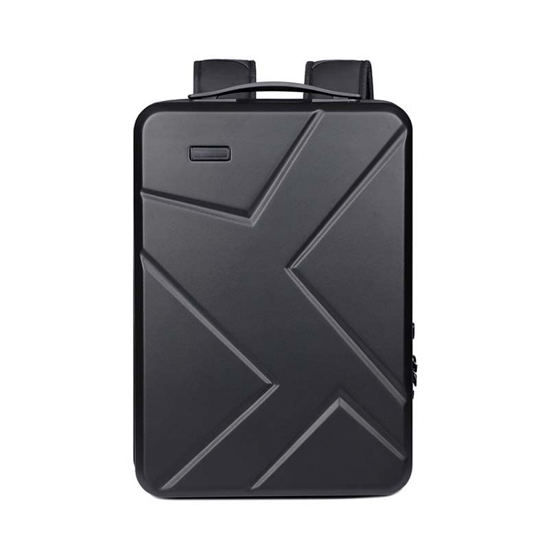 Hard Shell Backpack Large Capacity Laptop Bag USB Backpack for Men (Black)