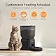 Futterautomat Katze, Olfjurk 4L Katzenfutter Automat Cat Feeder- Automatischer Futterspender,1-6 Mahlzeiten für Katzen und kleine mittelgroße Hunde | Duale Stromversorgung,Abnehmbar Waschbar,Schwarz