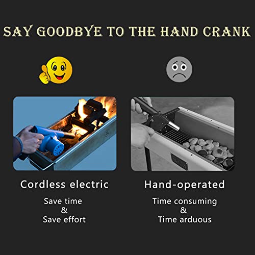 Elsoon Electric Bellows Portable Fireplace Tools 12V 5000 Rpm Fan Bellows Fire Wood Stove Blower Outdoor Bbq Camping Fire Fan #TOP4