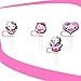 Maituifos 8 Pcs Kitty Straw Covers Cap - 10mm Cartoon Straw Topper(Box Packaging) Silicone Straw Tip Covers for Drinking Straws（Pink Style）