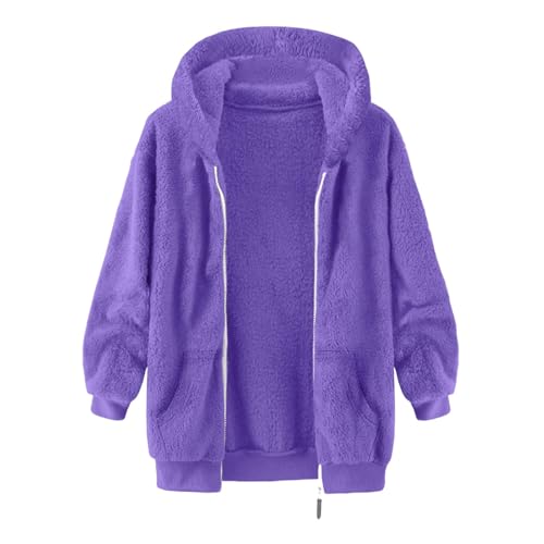 Girls Jacket Long Sleeve Full Zip Up Sweatshirt Fall Winter Hooded Warm Outerwear Furry Cardigan Hoodies With Pocket3