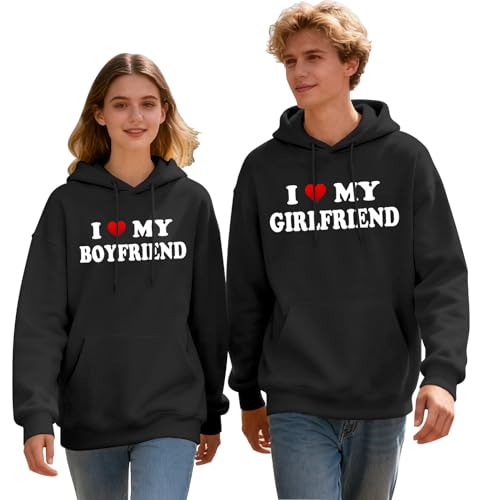 XHKBKBL I Love My Girlfriend Hoodie, Couple Hooded...