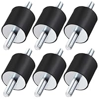 6 Stücke Gummipuffer M8, Schwingungsdämpfer M8 x 23, 30 x 30 Gummi-Stoßdämpfer M8 Silentblock Schwingungsdämpfer mit Schrauben für Luftkompressoren Dieselmotoren Benzinmotoren Wasserpumpen