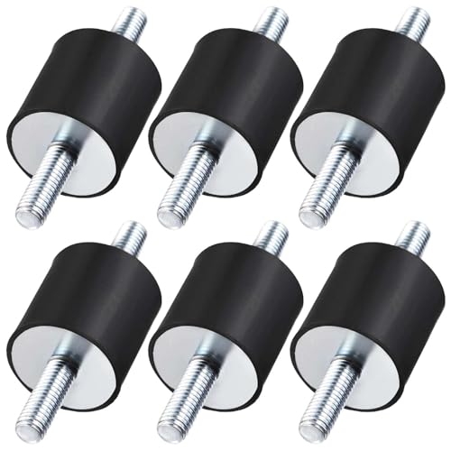 6 Stücke Gummipuffer M8, Schwingungsdämpfer M8 x 23, 30 x 30 Gummi-Stoßdämpfer M8 Silentblock Schwingungsdämpfer mit Schrauben für Luftkompressoren Dieselmotoren Benzinmotoren Wasserpumpen