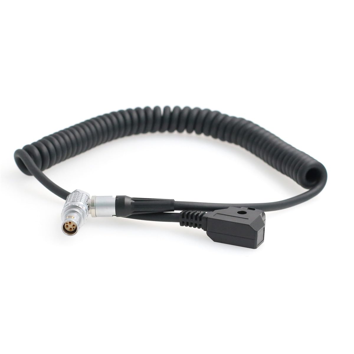 Coiled Power Cable for RED Komodo-X V-Raptor Scarlet Epic DSMC2, DJI Ronin 4D Camera D-tap Right Angle Female 6 Pin