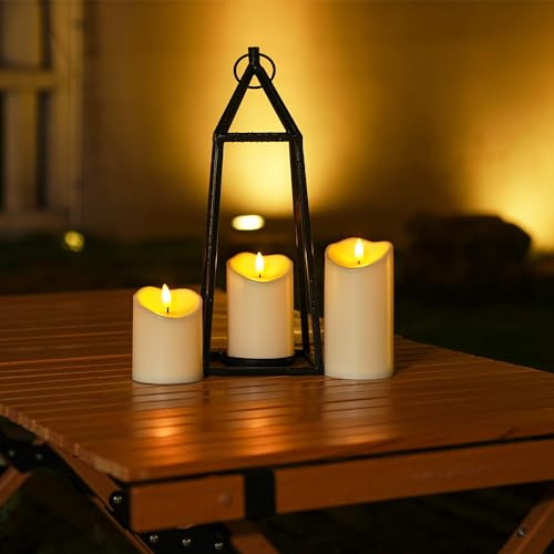 Homemory Outdoor Wasserdicht Flammenlose Kerzen, LED-Kerzen, Batteriebetriebene Kerzen mit Fernbedienung Timer… – Ansicht 4