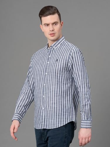 Image of Red Tape Casual Striped Regular Fit Shirt For Men | Comfortable & Breathable | Durable & Stylish