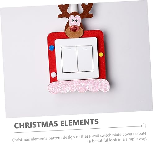 Placa de luz navideña con diseño de renos: fundas decorativas para interruptor de dormitorio 3