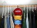 Perfect Curve Cap Rack System - Hat Rack Holds up to 18 Baseball Caps - Over Door Hanger and Organizer - Six Clips - Black