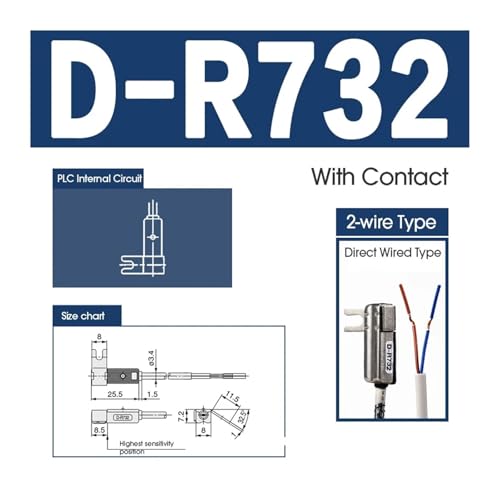 Sensor de interruptor de láminas D-A93 con detección magnética estable y cable largo D-R732L 2