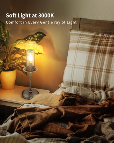 LuminexDesigns Bedside Lamps, 5200 mAh Rechargeable Cordless Table Lamps for Living Room with Bulb Included, Dimmable, Touch Control, 3-in-1 Shade, for Bedroom, Dining,Home Décor -Sliver - Cosy Home Interiors LuminexDesigns Bedside Lamps, 5200 mAh Rechargeable Cordless Table Lamps for Living Room with Bulb Included, Dimmable, Touch Control, 3-in-1 Shade, for Bedroom, Dining,Home Décor -Sliver - Image 3