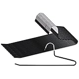 ROROPOCO（ロロポコ）すべらない ズボンハンガー スラックス用 スカート用 デニム適用 ロングスカート ボトムハンガー マフラー ネクタイパンツ 滑らない 跡がつかない スリム 頑丈 省スペース 洗濯物 物干し (20, ブラック)