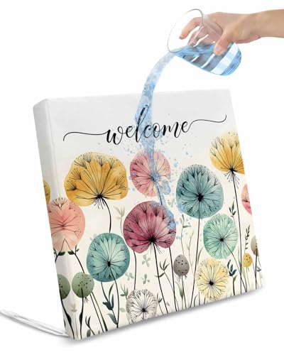 Hokiten Spring Floral Outdoor Cushion Chair Cover Set of 4 - Waterproof Couch Seat Covers, Modern Abstract Art Pastoral Flowers Patio Furniture Protector Cushions Slipcovers for Sofa/RV, 24