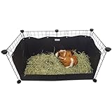 Hayzee Original Guinea Pig Hay Holder Feeder Litter Box Less Mess Encourages Natural Burrowing Instincts and Provides Ample Supply of Hay to Guinea Pigs and Rabbits (Black, 27')