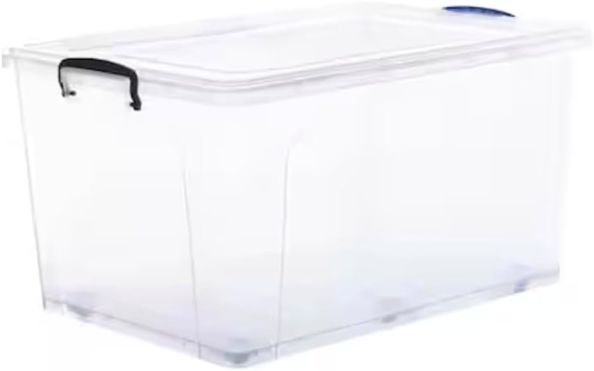 22-Gallon Clear Storage Box with Deep Wheeled AH82623