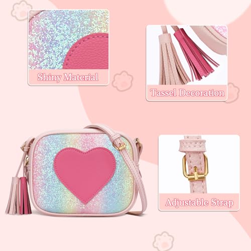 Image of KKXIU Birthday Gifts for Girls Initial Toddler Purse Cute Kids Crossbody Bag