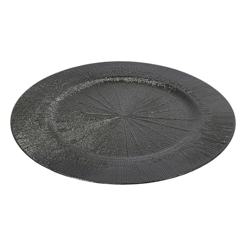 100 platos cargadores redondos negros de 12.99 in miniatura 6