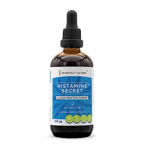 Secrets of the Tribe Histamine Secret Alcohol-Free Extract, High-Potency Herbal Drops, Tincture Made from Galangal, Licorice, Stinging Nettle, Watercress, Moringa, Stinging Nettle, Thyme 4 oz