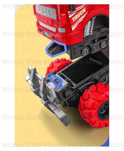 Image of Dumper 6x6 Truck with Lights and Sounds Friction Powered Trailer Model Diecast Truck Toys Best Birthday Gift for Kids (Dumper 6x6 Truck)