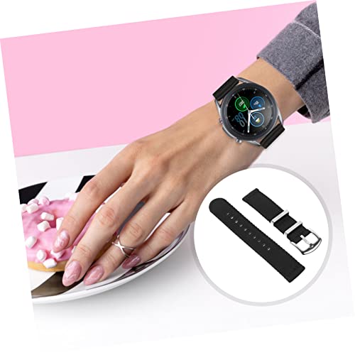 Bracelet de montre de remplacement noir 2 pièces avec barrettes de libération rapide - 2